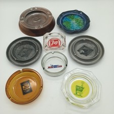 Vintage Ashtrays Glass Metal Wood Various Shapes & Sizes