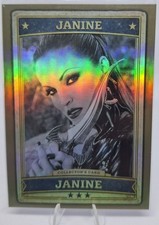 Custom Adult Performer Janine Rainbow Hologram Foil Trading Card Pornstar picture