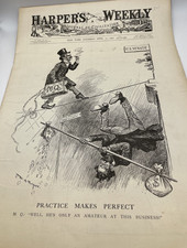 Antique Harper’s Weekly 4/21/1900 “Practice Makes Perfect” - US Senate picture
