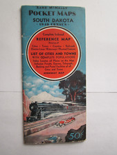 Vintage  RAND MCNALLY MAP  South Dakota - 1940 census picture