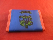 Teenage Mutant Ninja Turtles TMNT Raphael Blue Wallet Retro RARE picture