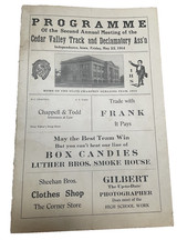 ATQ 1914 Cedar Valley IA Track Program Participant Names Advertising Debate Team picture