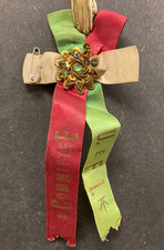 Antique Italian American Silk Fraternal Ribbon~Philadelphia~Committee Member~UFI picture