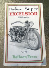 1920s The New EXCELSIOR Middleweight With Ballon Tires Motorcycle Brochure Rare picture