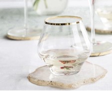 Set If (4) Vitetri Contessa Gold Stemless Wine Glass New CTG-8821 picture