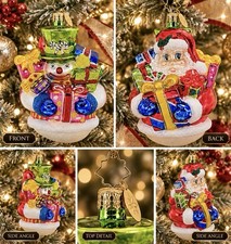 Christopher Radko Christmas Ornament Present Parade W/ Box Double Sided 1014377 picture