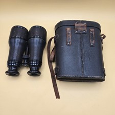 Colmont Paris Vintage Binoculars w/ Leather Case WWI Era France Optics picture