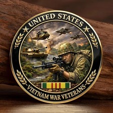 Vietnam War Veteran Challenge Coin 1955-1975 US Military Gift picture