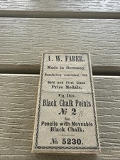 Antique Pencil Lead Box With Set Of No2 Pencil Leads For Drawing A.W. Faber picture