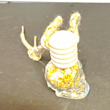 Hanging Glass Skull Ornament Bottle Filled w/ 24k gold picture
