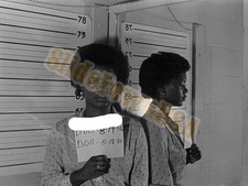 Vtg 35mm Negative Mugshot Woman Holding ID Board Height Chart Mirror 1980 M-1584 picture