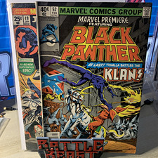 Jungle Action Black Panther #19 & Marvel Premiere 52 Black Panther. Klan covers picture