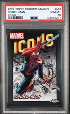 2024 Topps Chrome Marvel Spider-Man Icons #MI-1 PSA 10 Low Pop picture