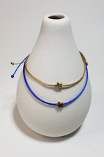 SET of 2 LUCKY STAR CLASSY STRING BRACELETS Friendship Love Tibetan Good Luck picture