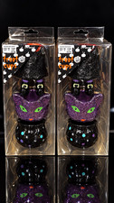 Vintage 2001 Target Halloween Cups 3-Pc Set LOT OF 2 Witch Cat Cauldron NIP picture