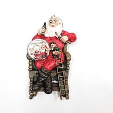 Vintage Coca-Cola Santa 75th Anniversary 2006 Christmas Ornament Elf Ladder Coke picture