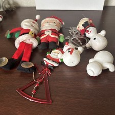 LOT OF SMALL VINTAGE CHRISTMAS ORNAMENTS picture