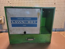 Vintage LAWNBOY OMC🌾Dealer Service & Advertising Lawnmower Metal Parts Cabinet picture