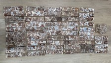 55 Antique Fireplace Tile 1890 A E Tile, Molted Porcelain, Pastel Green/Blue picture
