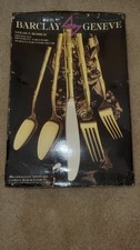 Barclay Geneve Golden Bombay 24k Gold Electroplate 25 Piece Service For 4 picture