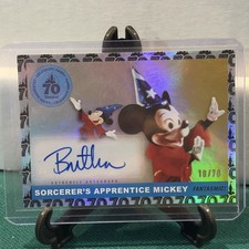2025 Topps Disneyland 70th Icons Bret Iwan Sorcerer’s Apprentice Mickey Auto /70 picture