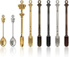 8 Pcs Mini Spoons & Tiny Metal Shovels for Home 8-piece Set, Colorful picture