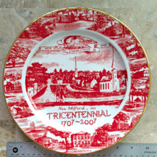 New Milford CT Tricentennial 1707-2007 Ceramic Collector Plate LE 169/500 10.5