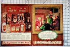 1939 Seagram's Christmas Liquor Ad Vintage Print Ad Whiskey Gin Holiday picture