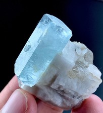 246 Carat Aquamarine Crystal Specimen From Skardu Pakistan picture