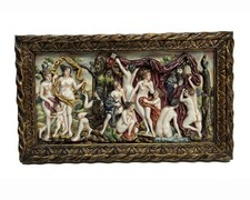 🦒Amazing Capodimonte Porcelain High Relief Plaque after Peter Paul Rubens⚡️⚡️ picture