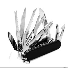 Swiss style 22 function Classic Black Multi tool Gift knife for Camping Hiking  picture