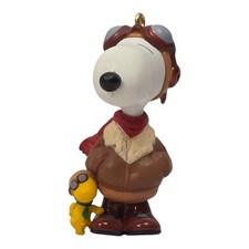 1999 Hallmark Famous Flying Ace Spotlight on Snoopy 2 Ornament QX6409 NO BOX picture