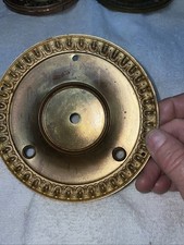 ANSONIA Clock  Large DIAL /Heavy  brass Ring It’s 5 3/4 Dia. missing front door picture