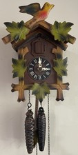 Vintage 1 Day One Bird Five Leaf Black Forest German Multicolor Cuckoo Serviced picture