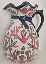 Vintage Formalities by Baum Bros Wall Pocket Vase Orange Brocade Ceramic China picture