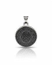 925 Sterling Silver Surah Yasin Verses Wafq Pendant Islamic Talisman Amulet picture