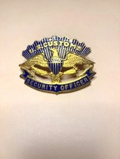 Antique Obsolete U.S. Customs Inspector Hat Badge Enameled Patriot Shield picture