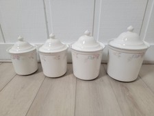 Pfaltzgraff Floral Wyndham Set Of 4 Kitchen Cannisters w/ Lids 506 507 508 509 picture