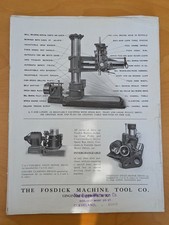 Fosdick Machine Tool Company Radial Drills Cincinnati Ohio Vintage Print Ad picture