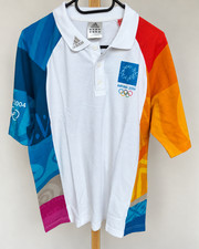Adidas Athens 2004 Olympics Polo Shirt NWT Mens M 180 Rare Official Vintage picture
