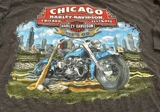 Chicago Harley Davidson T-shirt Size Xl Used In Good Condition picture