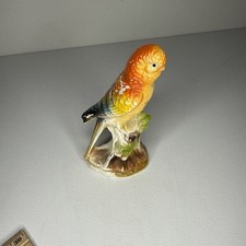 Vintage Brinns Ceramic Parrot Parakeet Birds Figurine sign  Japan  picture