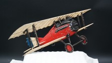 Vintage Sexton USA # 1122 Airplane Red Metal Wall Art WWI Flying Ace Large 20
