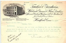 Vintage 1905 Tucker & Goodwin Hartford Illustrated Billhead picture