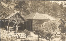 Mining Queen Mrs. Captain Jack & Cabin c1910 Real Photo Vintage Postcard bhn picture