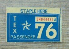1976 TEXAS PLATE RENEWAL STICKER PASSENGER NEW/UNUSED picture