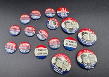 Lot 17 Vintage 1960 Kennedy Johnson LBJ Campaign Pinback Buttons JFK Political picture