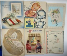 Vintage Greeting Cards 1940's & 1950s Variety With Envelopes Mixed Lot Of 11 picture