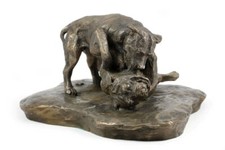 Pit Bull Wooden Figure Art Dog picture