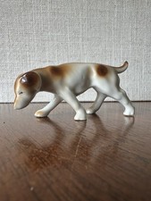 Vintage Dog Collectable Figurine, Brown Reddish And White, Small picture